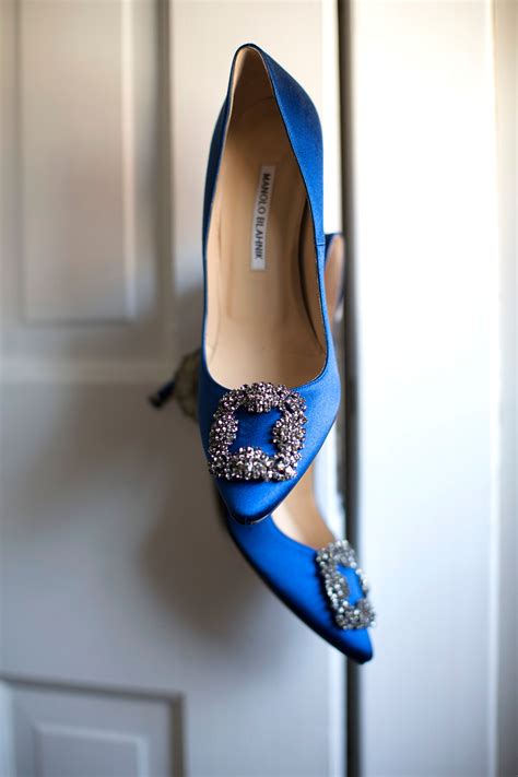 manolo blahnik blue wedding shoes